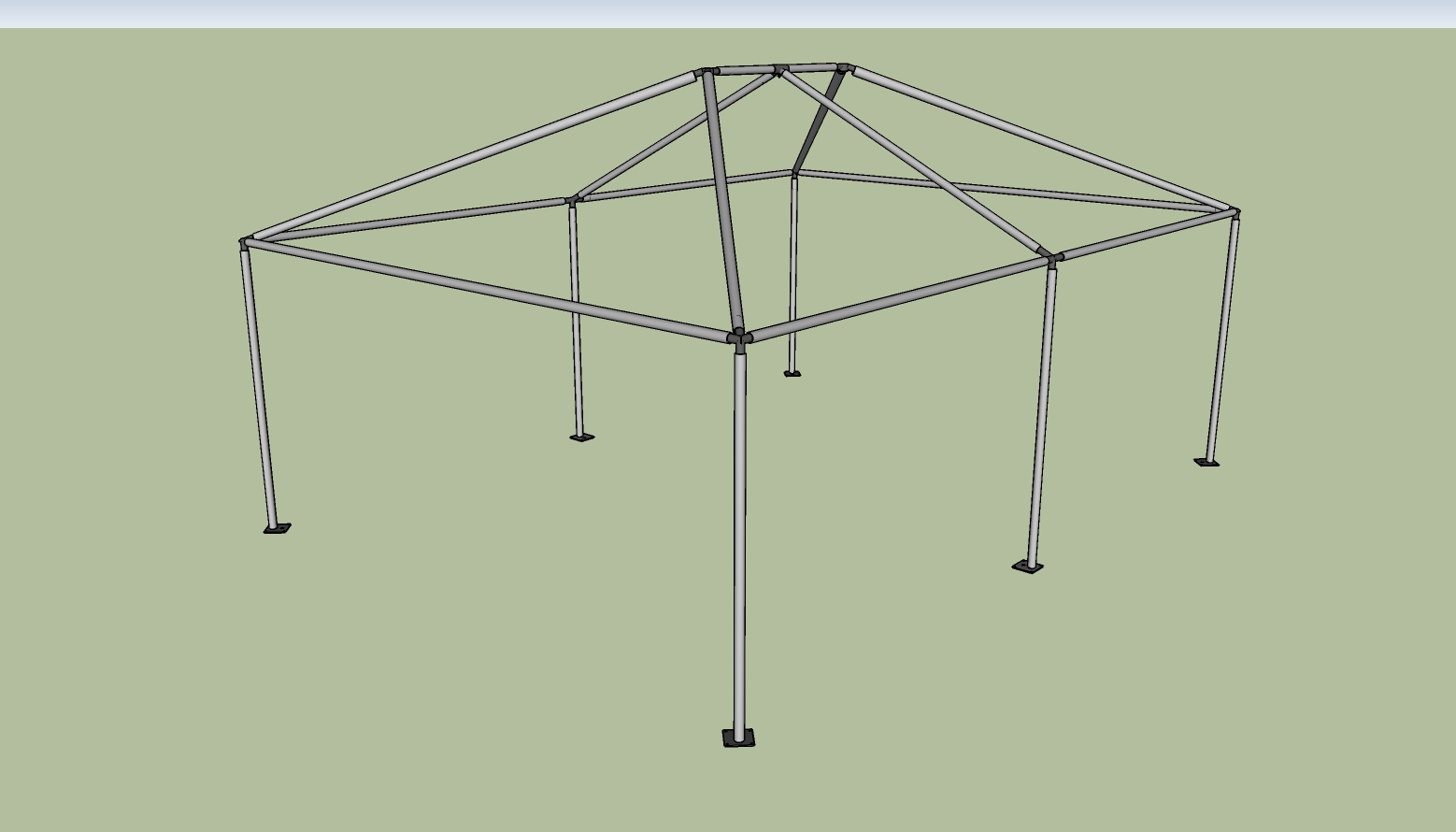 15x20 frame tent End View
